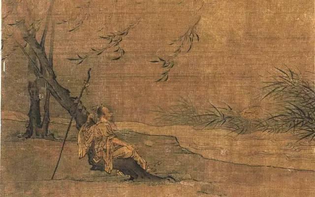 名家画中的杨柳，柳条依依柳叶青