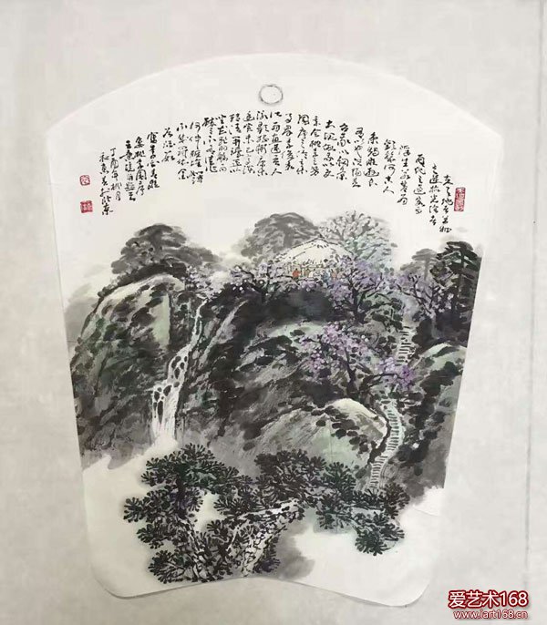 衣惠春山水画作品之264——《李白：春夜宴桃李園序．意境图》