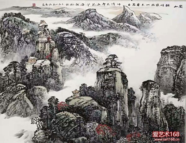 衣惠春山水画作品之265——东北名山之首巜医巫闾山风情图》