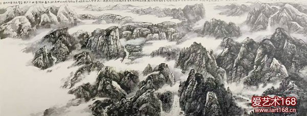 衣惠春山水画作品之271——《华夏山河颂》