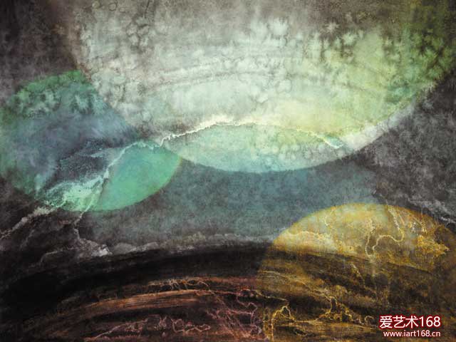 天语之一（彩墨组合）80×100cm2009年